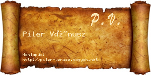 Piler Vénusz névjegykártya